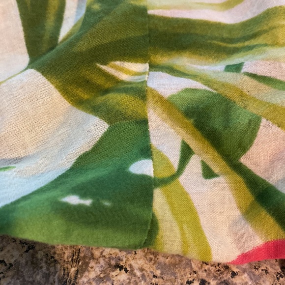 Caribbean Joe Floral Lightweight Cotton Short Sleeve Top Small - Picture 8 of 14